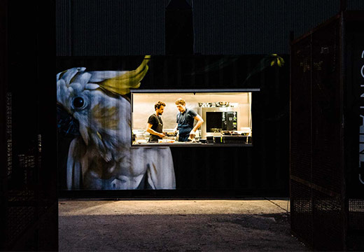 Cockatoo Island Shipping Container Kitchen Front View